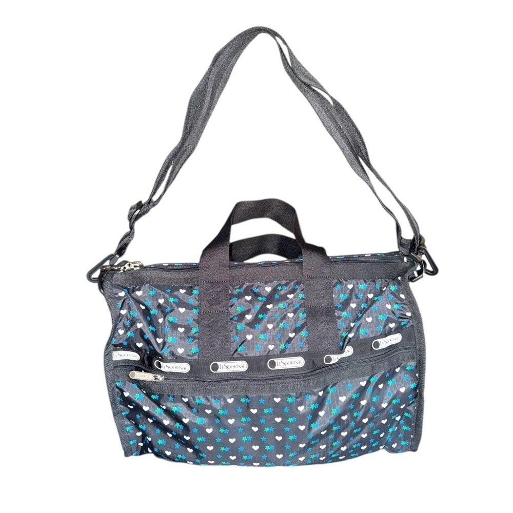 LESPORTSAC Medium Whimsical Star & Heart Duffel Bag Weekender & smaller bag - Picture 4 of 10